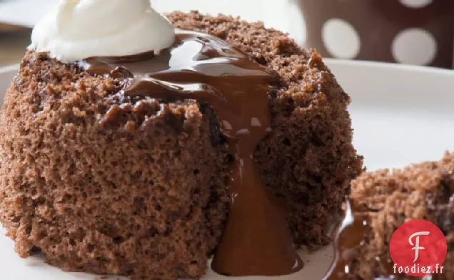Mug Cakes à la Lave Fondue Au Chocolat
