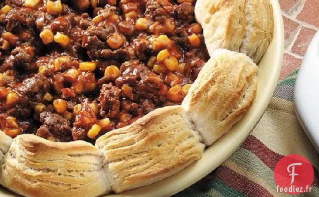 Casserole Sloppy Joe avec des Biscuits