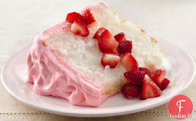 Gâteau d'Ange à la Crème aux Fraises