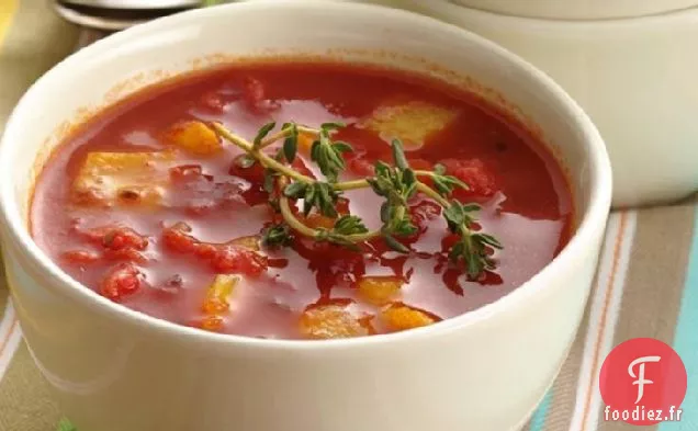 Soupe de Tomates et Poivrons Grillés
