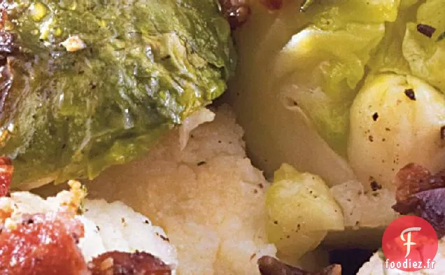 Choux de Bruxelles Rôtis et Chou-fleur avec Vinaigrette au Bacon