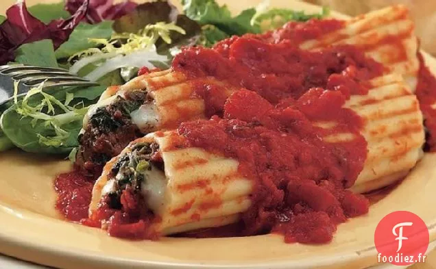 Manicotti au Pesto d'Épinards