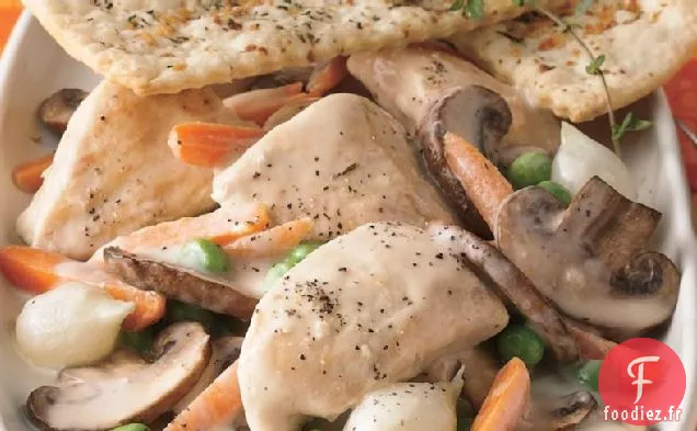 Poulet et Légumes avec Pâte Feuilletée