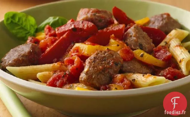 Ragoût de Saucisses Italiennes et de Poivrons