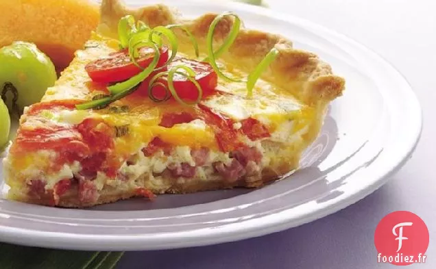 Quiche au Jambon et à la Tomate