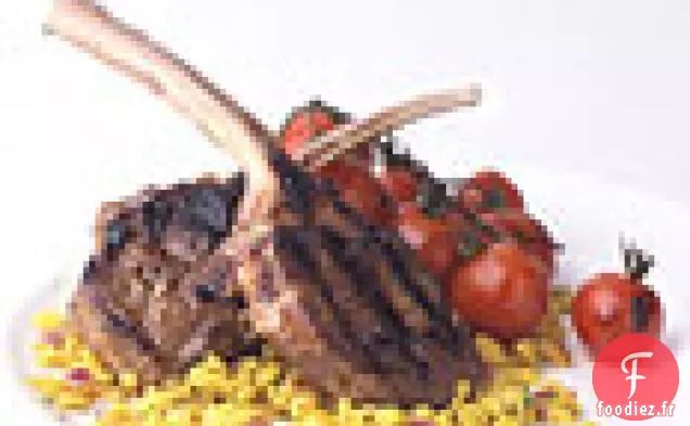 Côtelettes d'Agneau Marinées Grillées aux Tomates Cerises Balsamiques