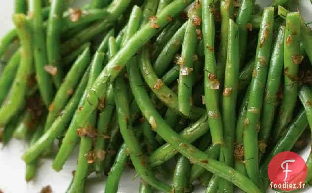 Haricots Verts aux Échalotes Glacées au Beurre Citron-Aneth