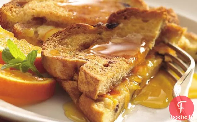 Strates de Pain Perdu Farcies au Sirop d'Orange