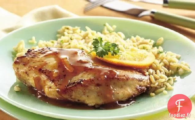 Poitrines de Poulet avec Glaçage à l'Orange