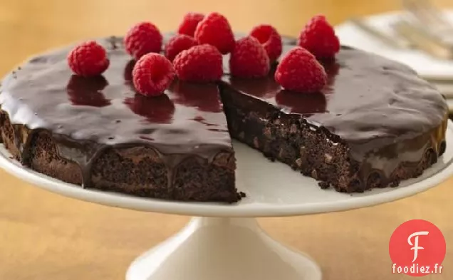 Torte de Ganache au Brownie sans Gluten aux Framboises