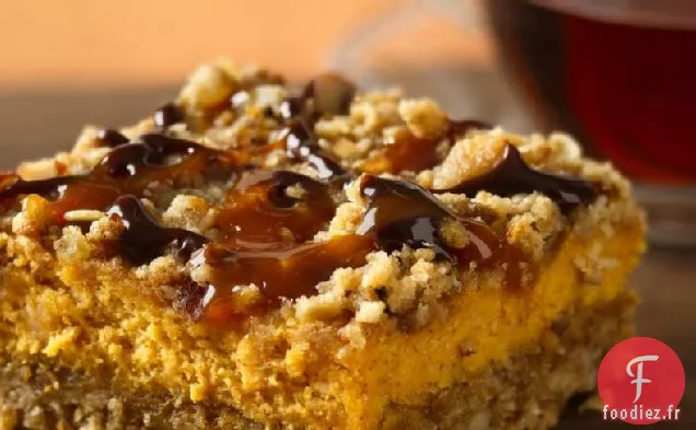 Barres de Gâteau au Fromage Streusel à la Citrouille