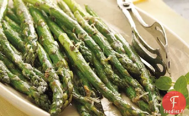 Asperges au Parmesan Rôties