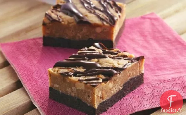 Barres Chocolatées Au Beurre d'Arachide Sans Cuisson