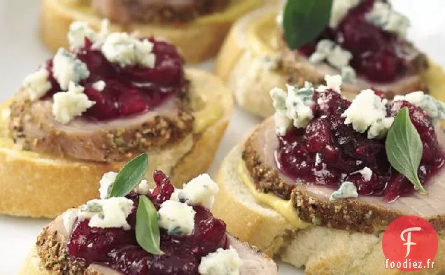 Crostini De Filet de Porc Épicé