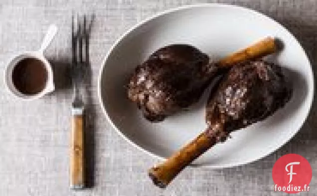 Gigot D'Agneau Homérique Avec Glaçage À L'Orange Sanguine, Fregola, Feta Et