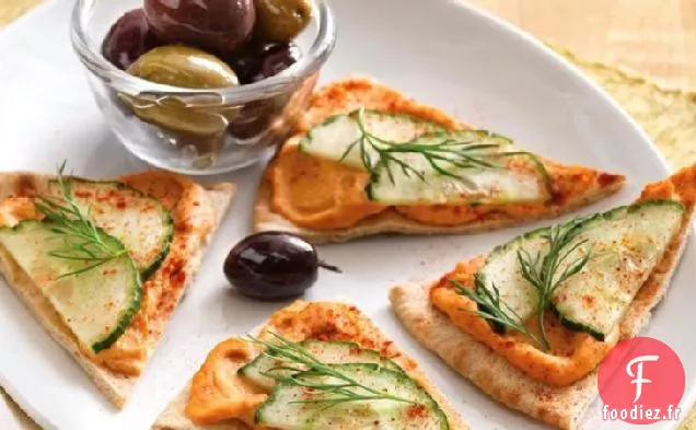 Bouchées de Houmous et de Concombre