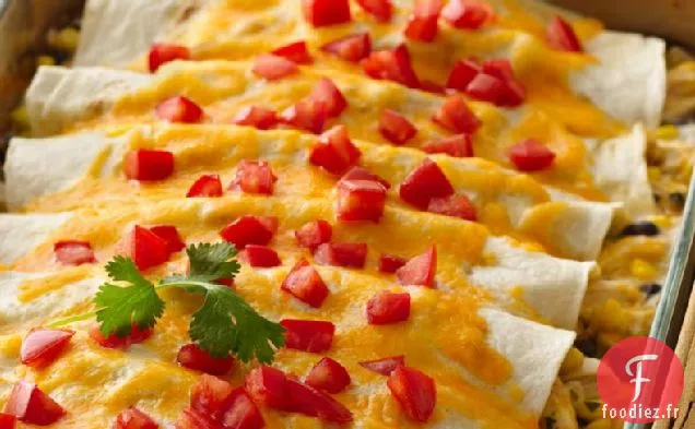 Enchiladas au Chili au Poulet Crémeux