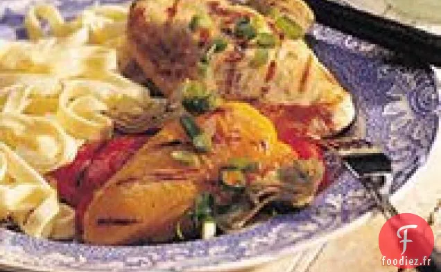 Poulet Grillé aux Poivrons et Artichauts