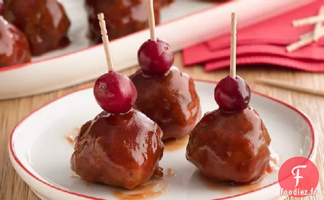 Boulettes de Viande Glacées aux Canneberges