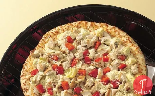 Pizza au Poulet Grillé et aux Artichauts