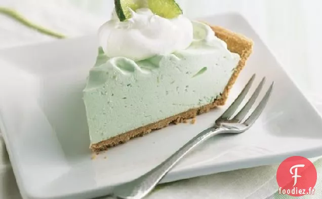 Tarte en Mousseline de Soie au Citron Vert sans Cuisson