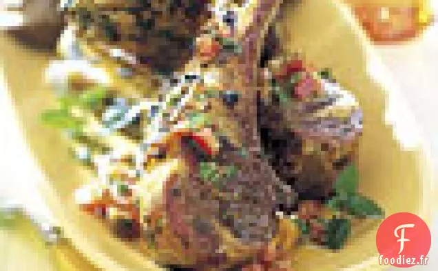 Carré d'Agneau Grillé avec Vinaigrette Tomate-Menthe
