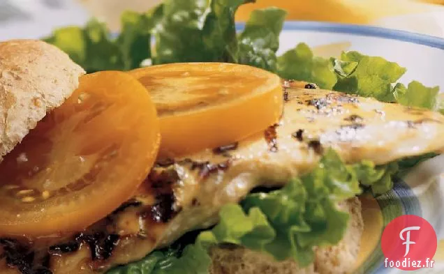 Sandwichs au Poulet au Miel et À la Moutarde Grillés