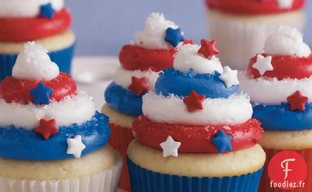 Cupcakes Rouges, Blancs et Bleus