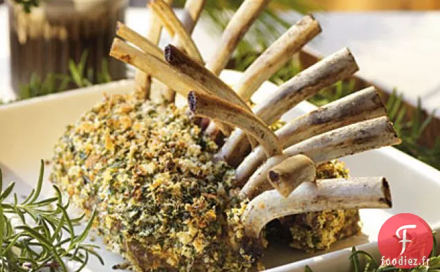 Carré d'Agneau avec Croûte d'Ail et d'Herbes