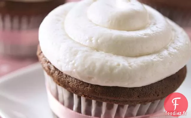 Cupcakes au Chocolat avec Glaçage à la Truffe Blanche