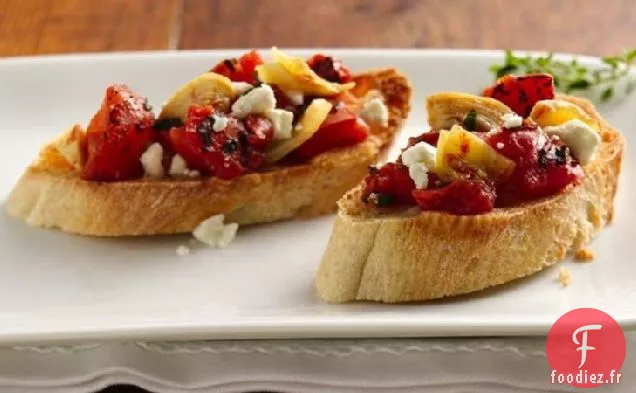 Bruschetta Tomate-Artichaut à la Feta