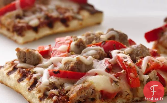 Pizza Maigre aux Saucisses Grillées et au Poivre