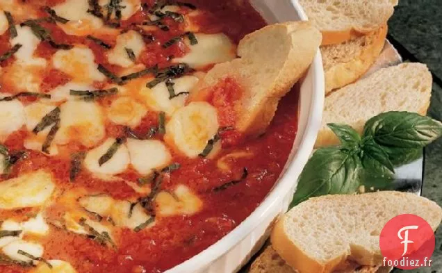 Mozzarella et Basilic avec Sauce Marinara
