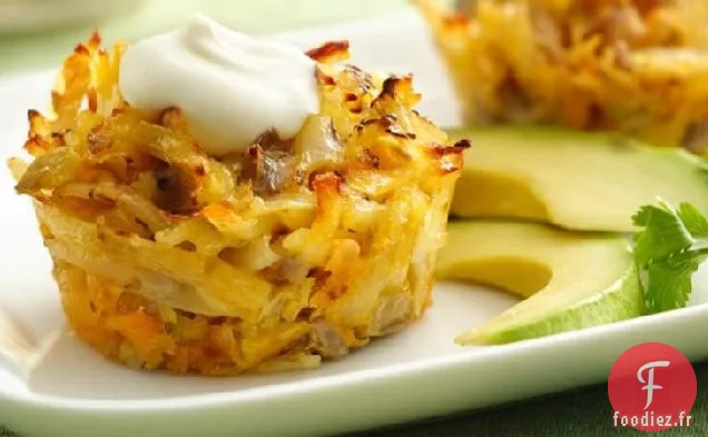 Cupcakes au Petit Déjeuner Brun au Hachis Mexicain