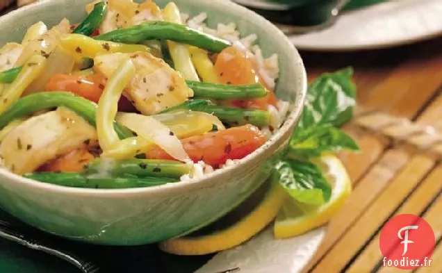 Poulet au Basilic Citron et Légumes