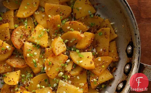 Rutabaga à la Moutarde et aux Oignons verts