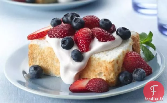 Gâteau à la Crème d'Ange aux Fraises