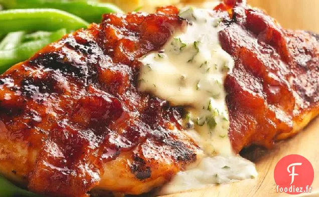 Poulet Grillé Enveloppé de Bacon Au Barbecue Double