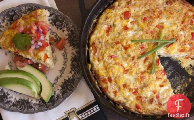 Frittata de Poulet avec Salsa de Tomates