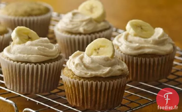 Cupcakes à la Banane Sans Gluten avec Glaçage au Beurre Doré