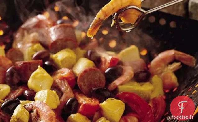 Paella sur le Gril