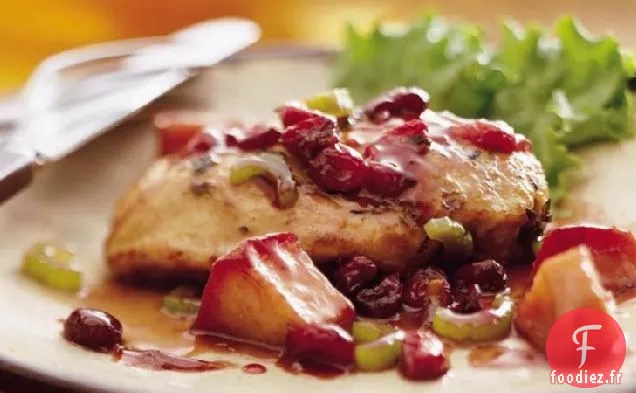 Poulet Pomme -Canneberge - Sauge