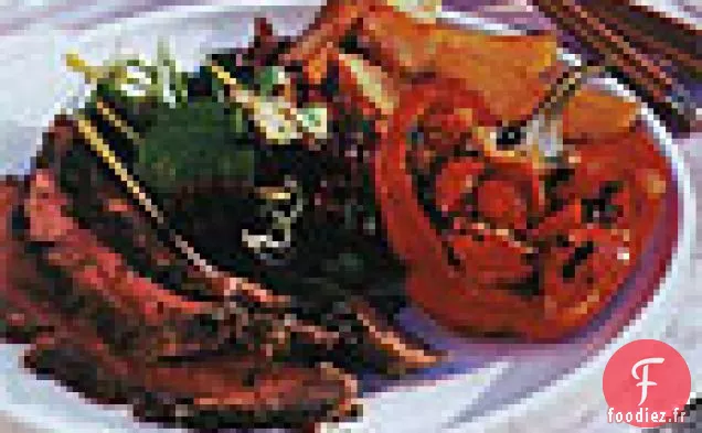 Gigot d'Agneau Grillé au Beurre avec Citron, Herbes et Ail