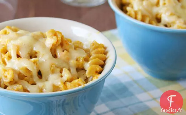 Macaroni au Fromage et aux Carottes et au Chou-fleur
