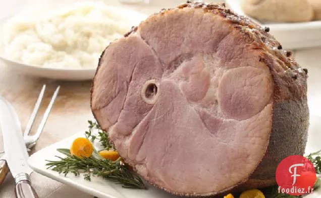 Jambon Cuit au four avec Glaçage à la Cassonade (Taille de la foule)