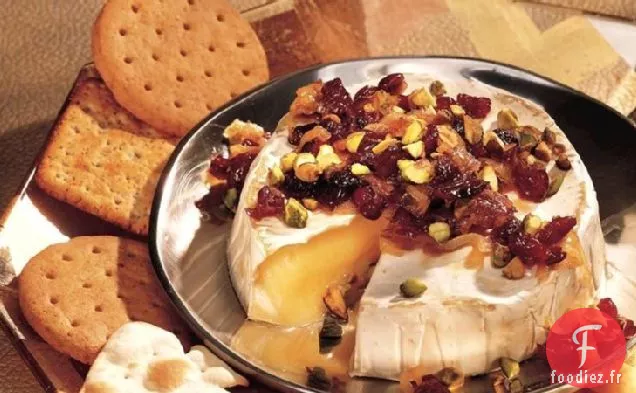 Brie aux Oignons Caramélisés, Pistache et Canneberge
