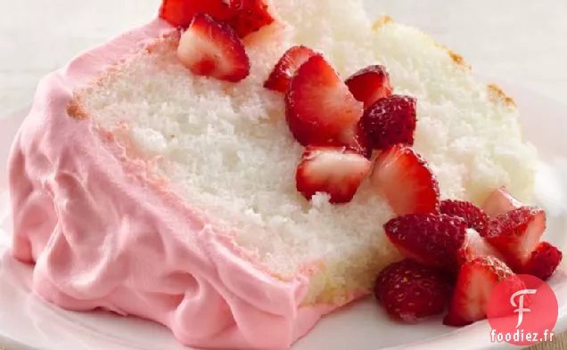 Gâteau d'Ange à la Crème aux Fraises
