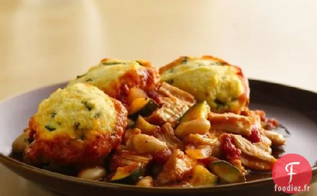 Tarte au Poulet Italienne aux Biscuits au Basilic