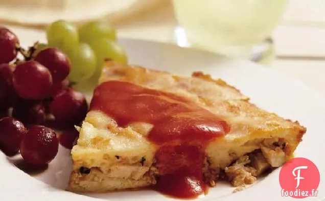 Tarte au Poulet Italienne au Fromage