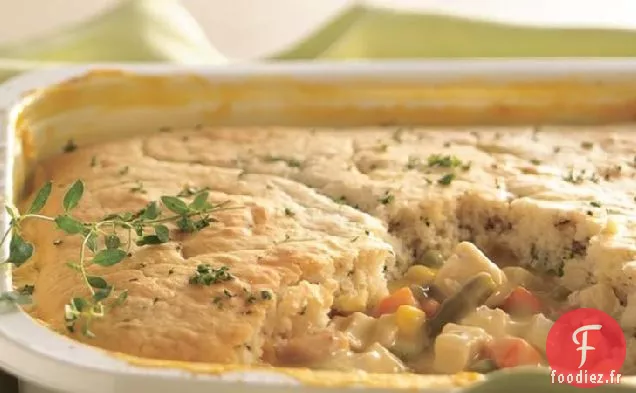 Tarte au Poulet avec Croûte d'Herbes